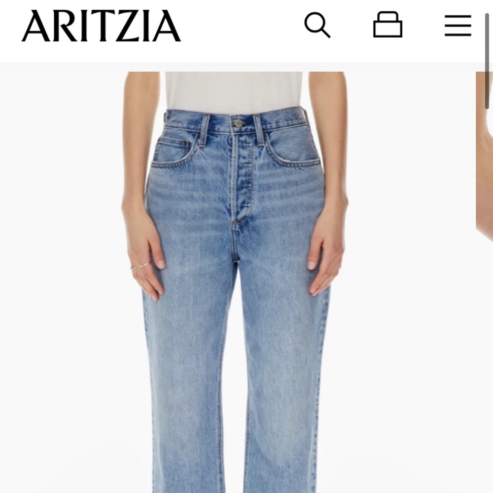 Aritzia High Rise Women Jeans - Light Blue